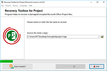 Analysis of the file and data recovery